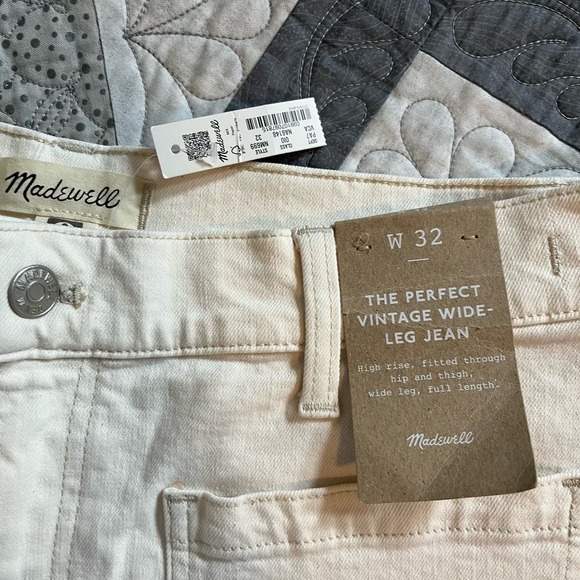 Madewell The Perfect Vintage Wide-Leg Jean vintage canvas size 32 - Picture 4 of 10